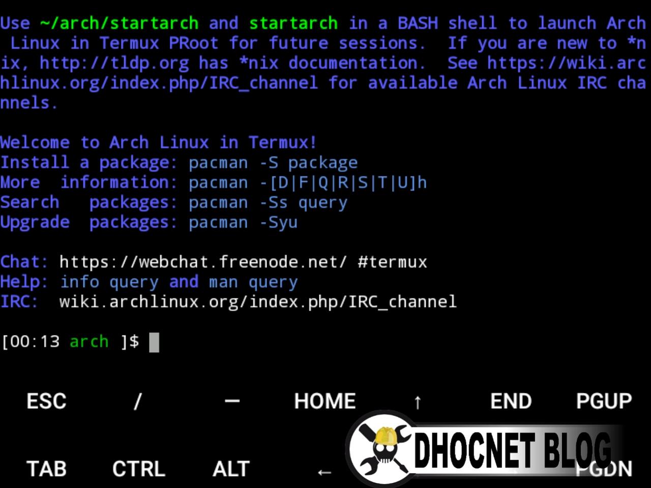Install Arch Linux di Android Tanpa root