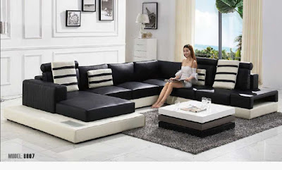 black and white sofa set designs for modern living room interiors (10)