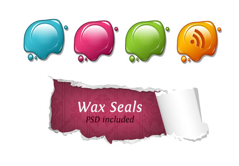 wax seals 100+ Amazing Free RSS Feed Icons Set Download