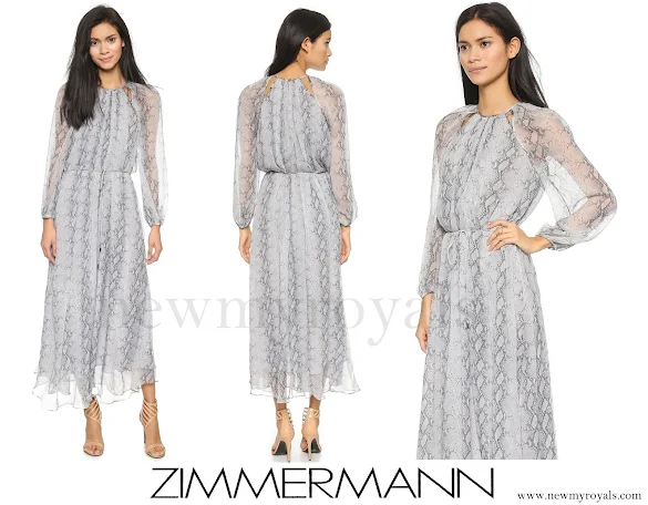 Crown Princess Mary wore a Zimmermann Seer Snake Dress