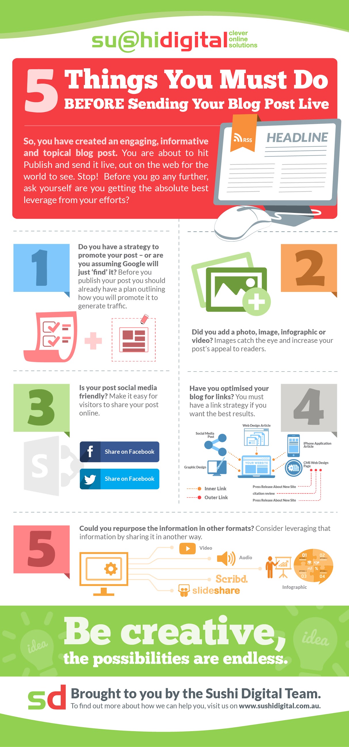 INFOGRAPHIC 5 Things To Check Before Publishing Your Blog Post INFOGRAPHIC 5 Things To Check Before Publishing Your Blog Post