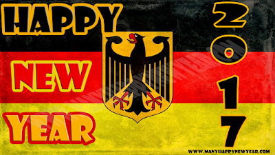 Happy New Year Germany Flag