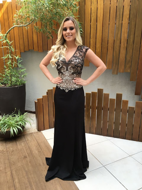 vestido de festa preto longo