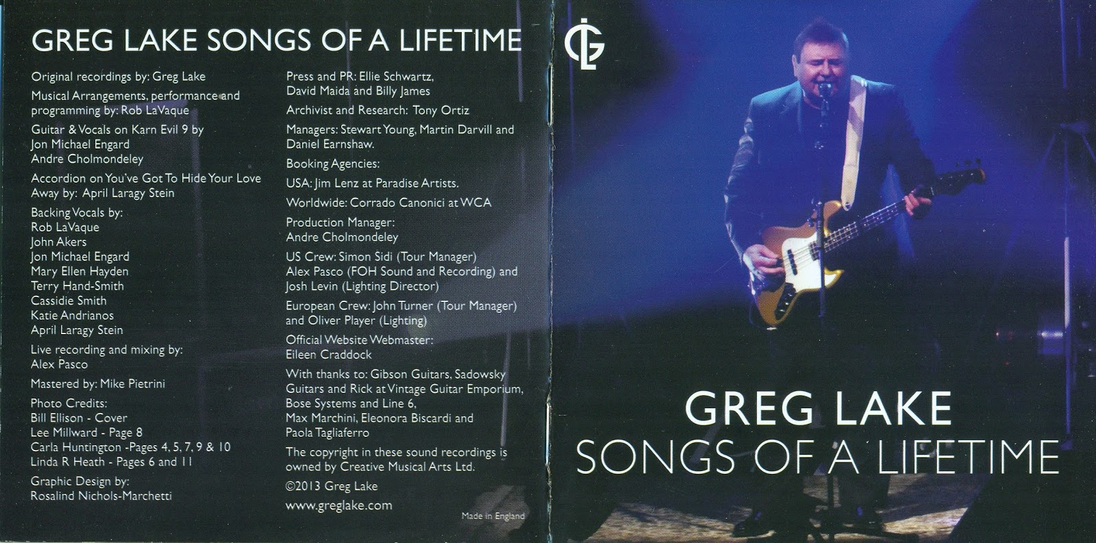 The Witchwood Records Greg Lake Songs Of A Lifetime