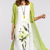 Floral Sleeves Midi Shift Dress