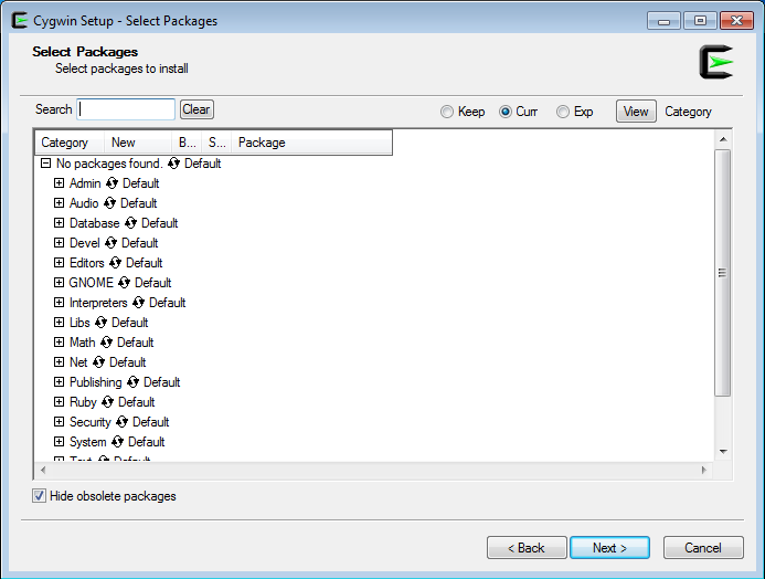 Install Cygwin Offline in Windows 7