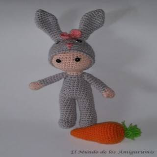 PATRON GRATIS MUÑECO CONEJO AMIGURUMI 32896