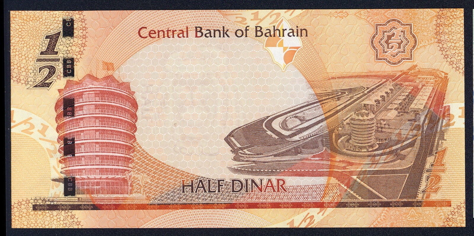 Half Bahraini Dinar Note 2008World Banknotes & Coins Pictures Old