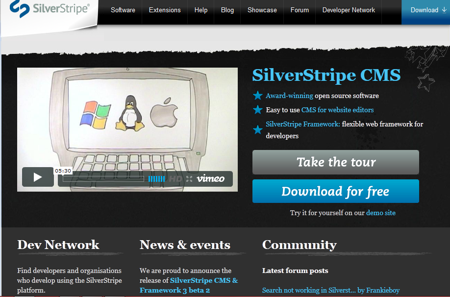 Cms open. Silverstripe cms. silverstripe. the silver searcher.