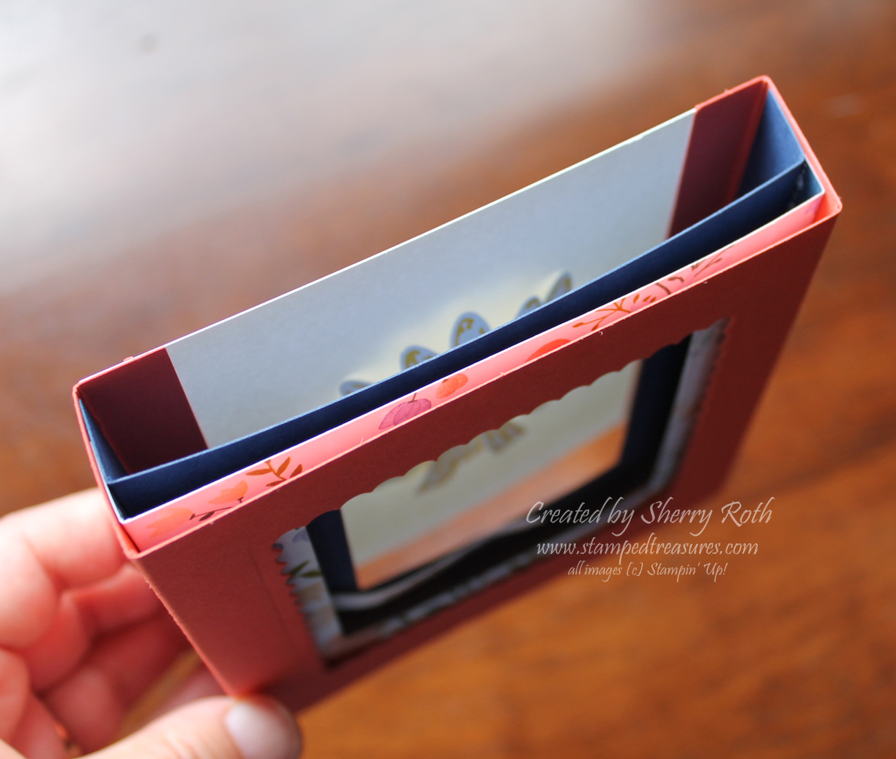 Sherry"s Stamped Treasures Shadow Box Card