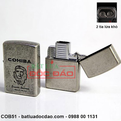 Bật lửa khò xì gà Cohiba cao cấp chính hãng (19 mấu) Bat-lua-cohiba-hop-quet-xi-ga-cob51