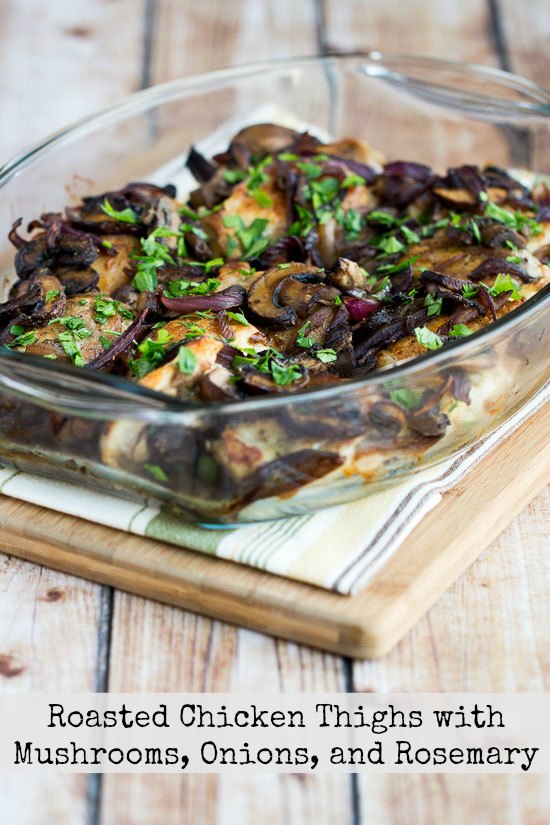 Roasted Chicken Thighs with Mushrooms, Onions, and Rosemary