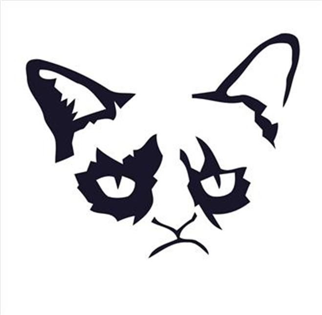 cat face pumpkin carving pattern stencil template designs happy