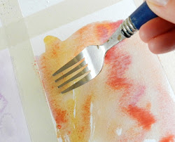 watercolor textures texture scraping fork elise engh studios