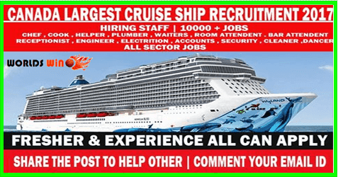 Cruise Ship Jobs In Canada 2017 Apply Now Worldswin