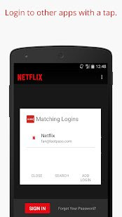 LastPass - Login to other apps with a tap