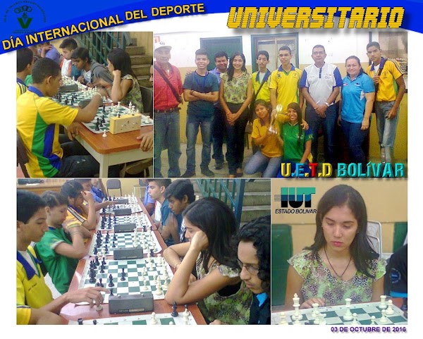 AJEDREZ CELEBRÓ DÍA INTERNACIONAL DEL DEPORTE UNIVERSITARIO EN EL IUTEB CIUDAD BOLÍVAR. AJEDREZ CELEBRÓ DÍA INTERNACIONAL DEL DEPORTE UNIVERSITARIO EN EL IUTEB CIUDAD BOLÍVAR.