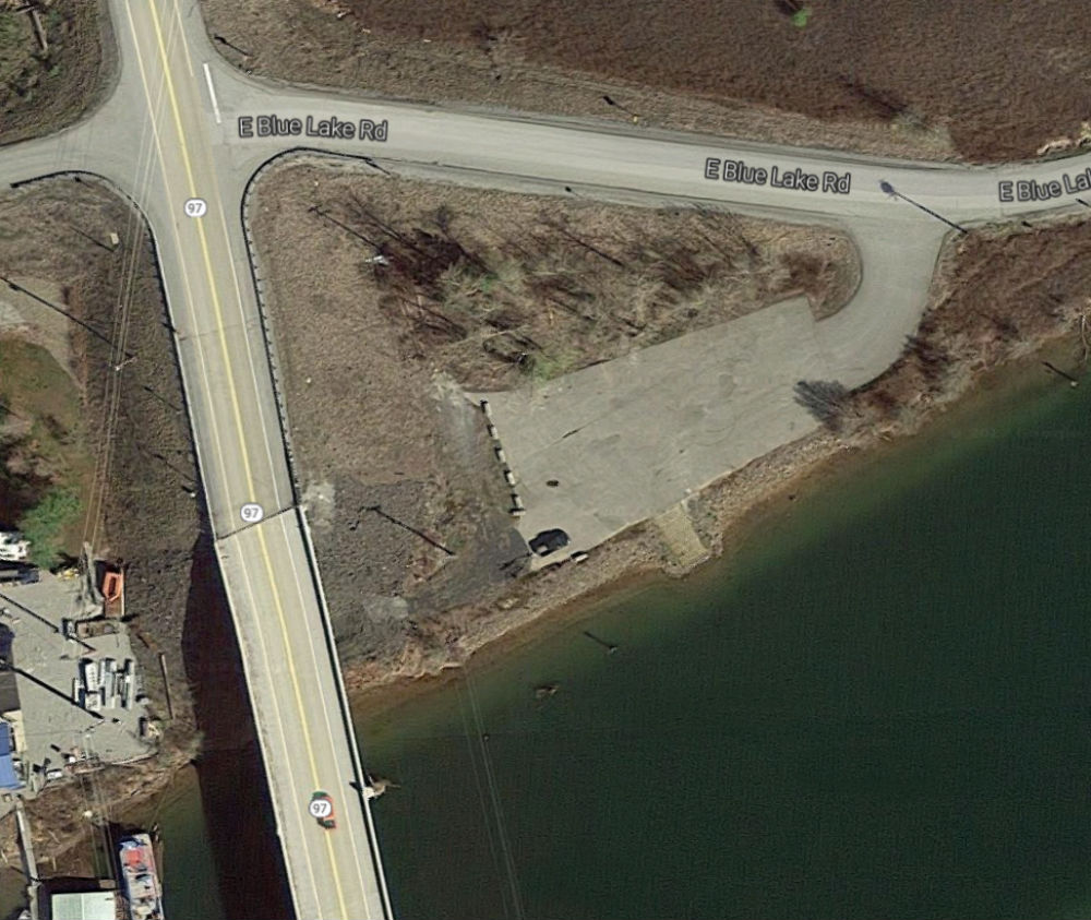 hwy 97 blue lake rd boat launch info directions paved boat launch right next to hwy 97 bridge and across from the anderson lake channel hwy 97 blue lake rd boat launch info directions paved boat launch right next to hwy 97 bridge and across from the anderson lake channel