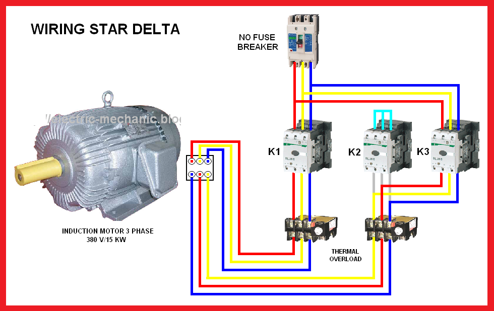 Electrical Page: Star-Delta (Y-Δ) Motor  relationship attachment Diagram