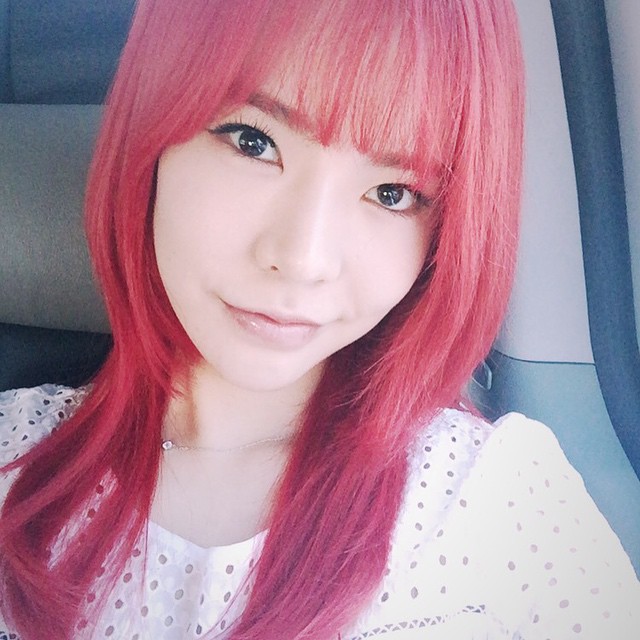 Good Day From Snsd S Red Haired Sunny Wonderful Generation