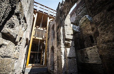 Lion elevator restored at Rome's Colosseum Lion elevator restored at Rome's Colosseum