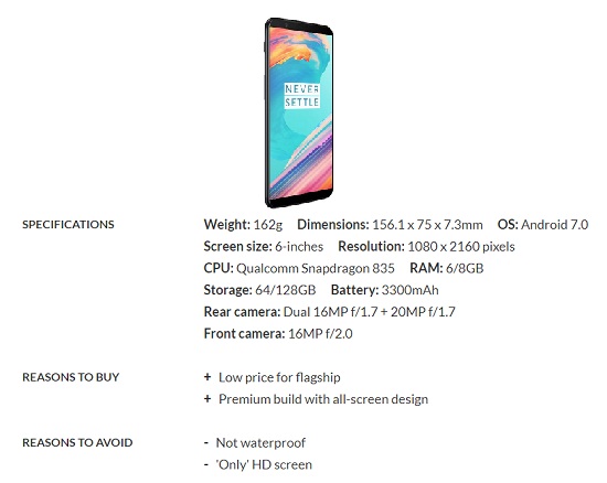 ONEPLUS 5T ONEPLUS 5T