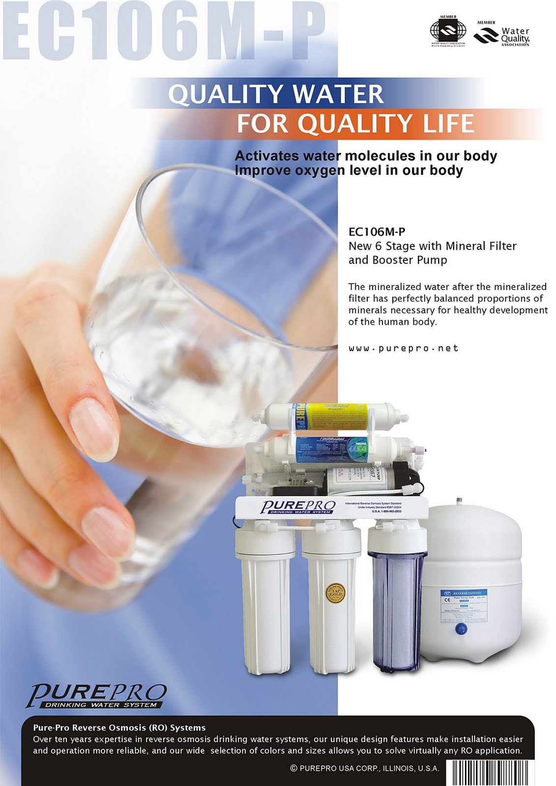 PurePro® EC106M-P Reverse Osmosis Water Filter System