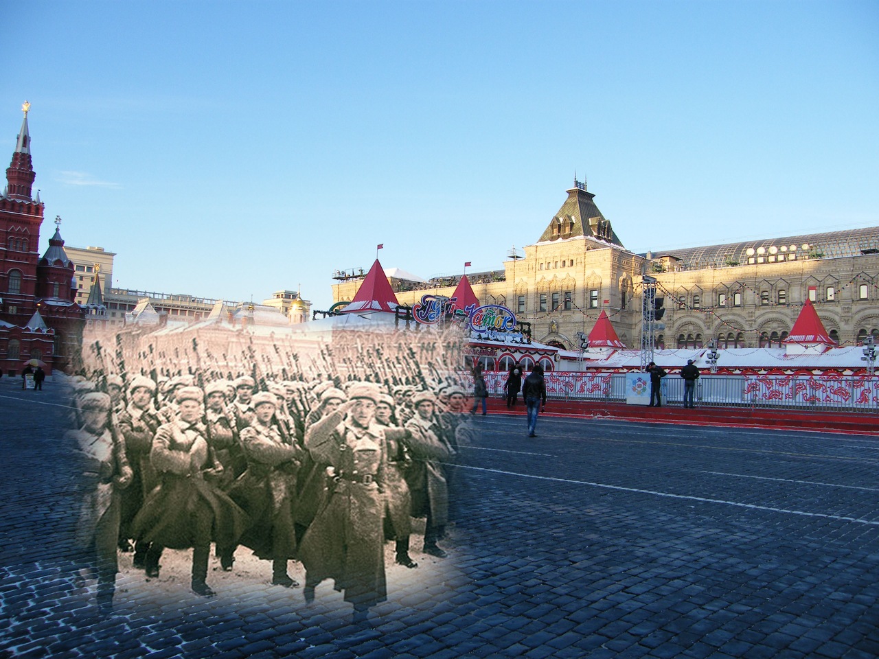 Москва. Парад 7 ноября 1941 года.