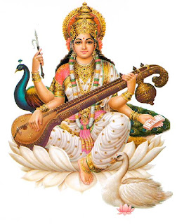 Picture of Goddess Saraswati, Hindu Goddess of Learning and Knowledge