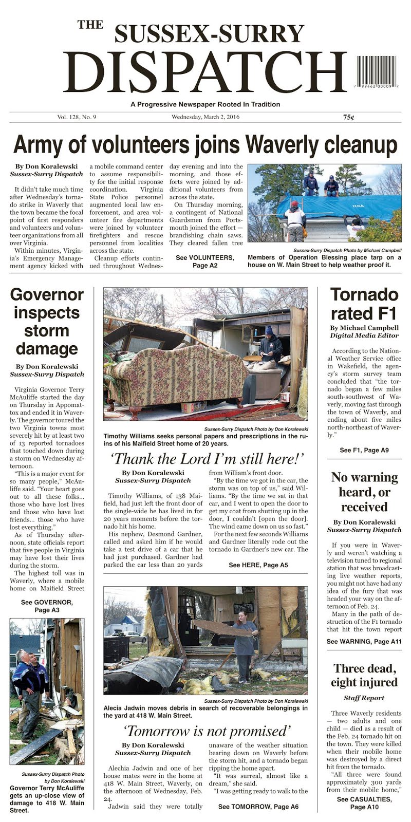 The YES! Weekly Blog Womack Acquires three VA weekly newspapers The SurrySussex Dispatch, The