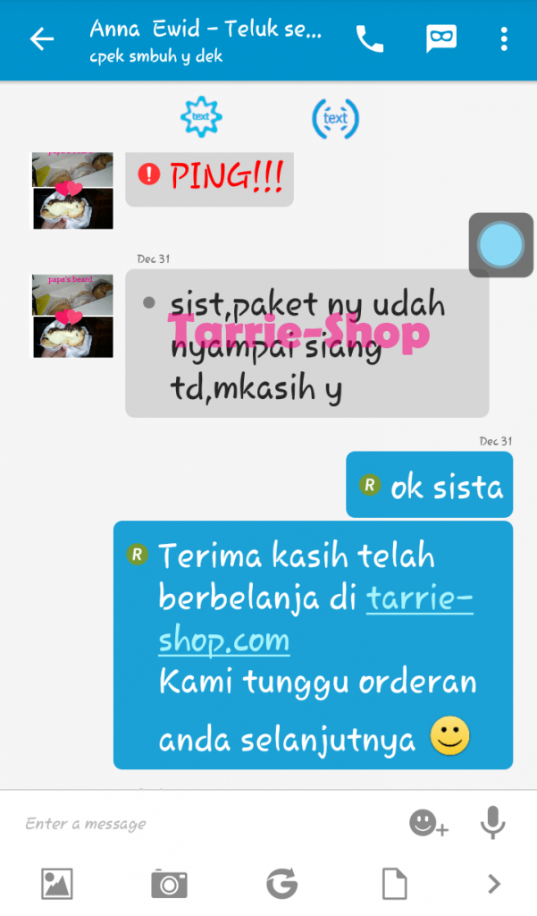 Testimoni Customer Tarrie Shop Testimoni Customer Tarrie Shop