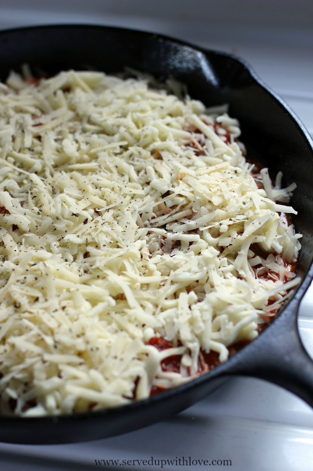 Baked Meatball Parmesan Served Up With Love