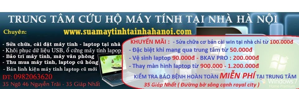 Cài win, diệt virus, cài đặt, sửa chữa máy tính laptop tại nhà Hà Nội