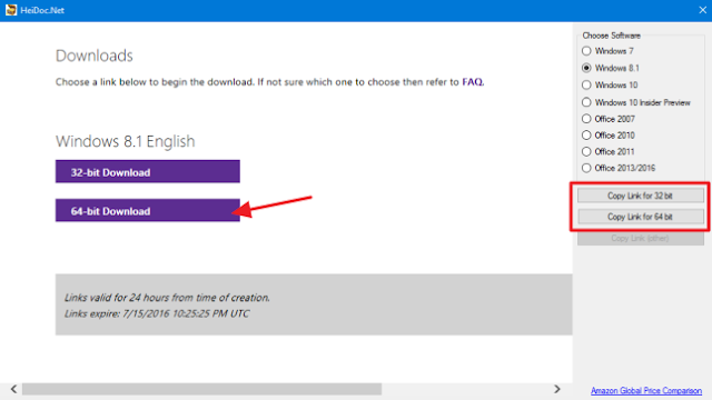 memilih versi yang cocok untuk windows yang ingin di download file isonya