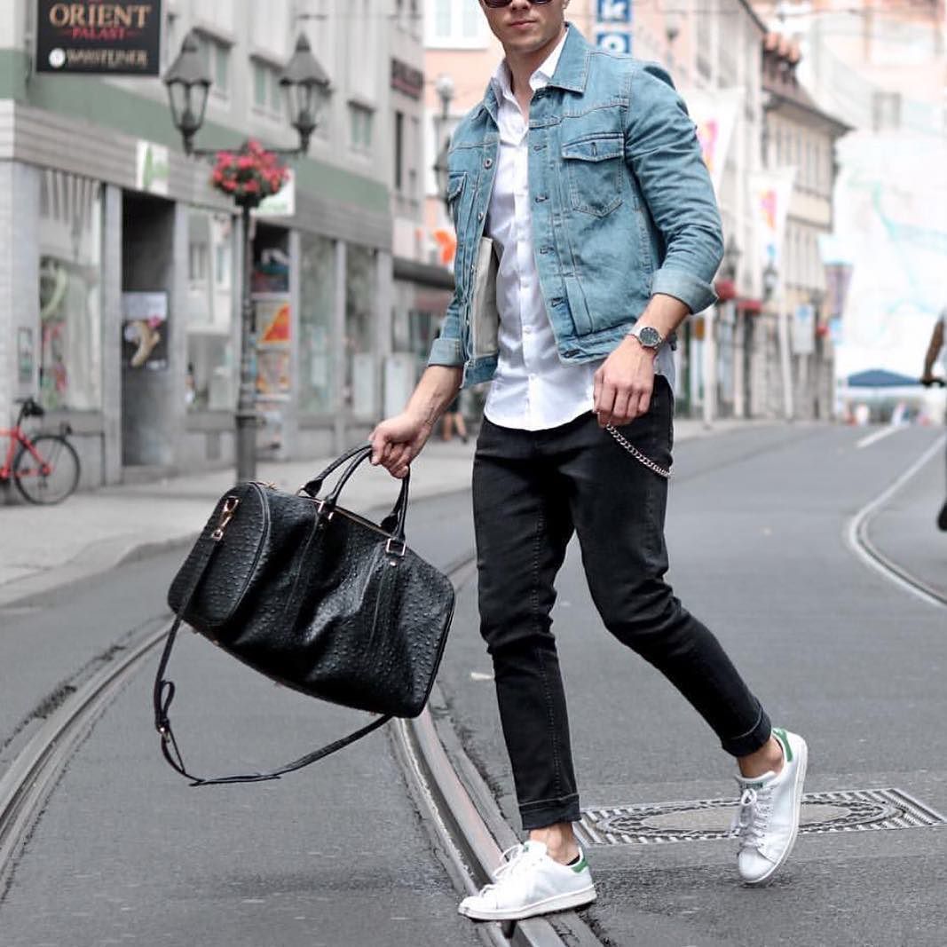 white shirt with denim