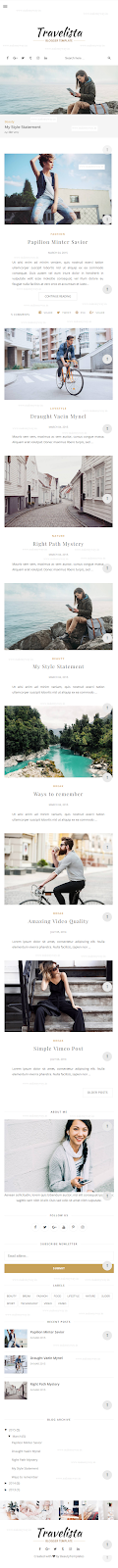 Travelista Tour Blogger Theme: Premium For Photography Template: Download Free 
