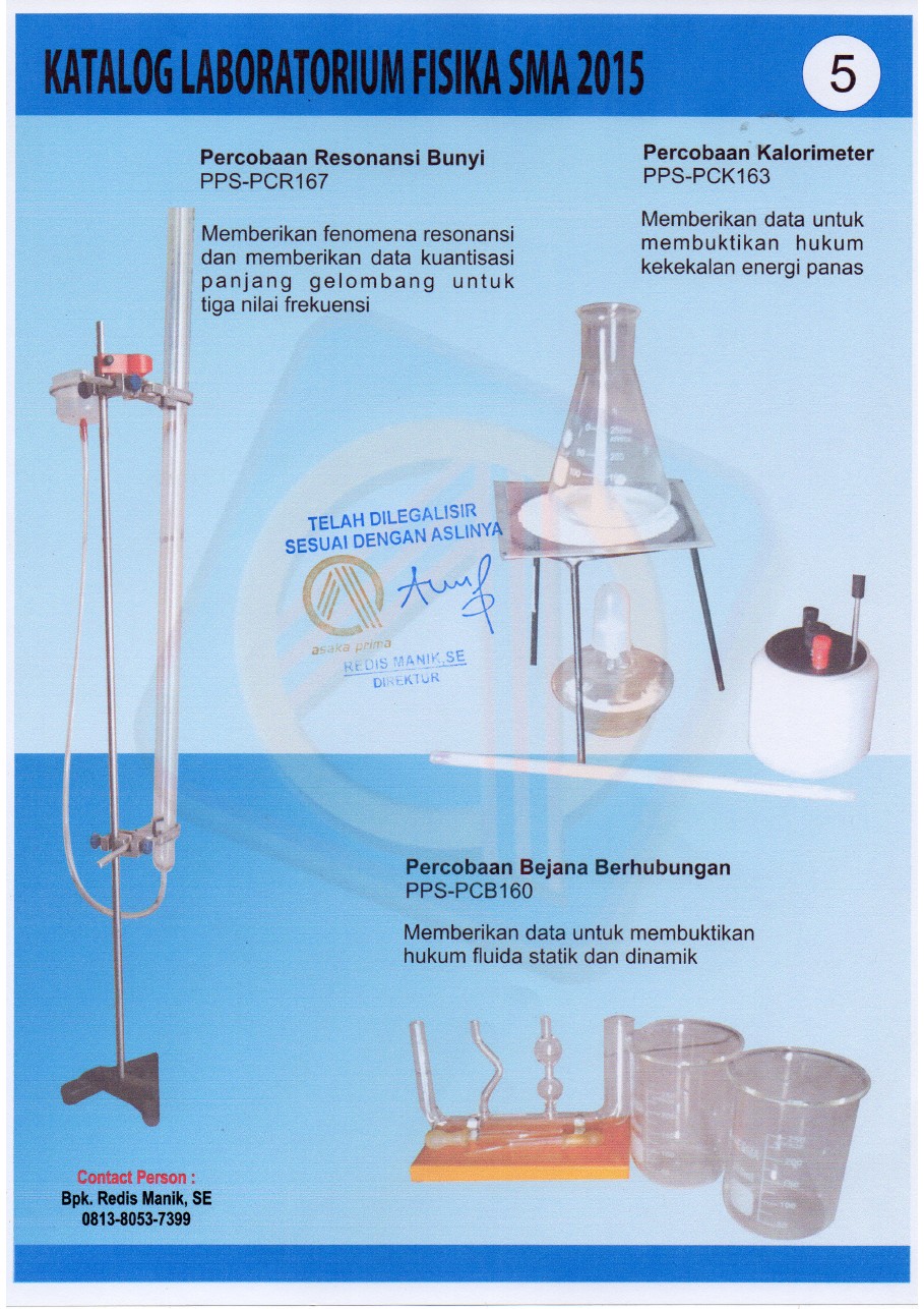 ALAT PERAGA IPA Fisika SMA (Tahun 2015) Paket 150 Juta Laboratorium