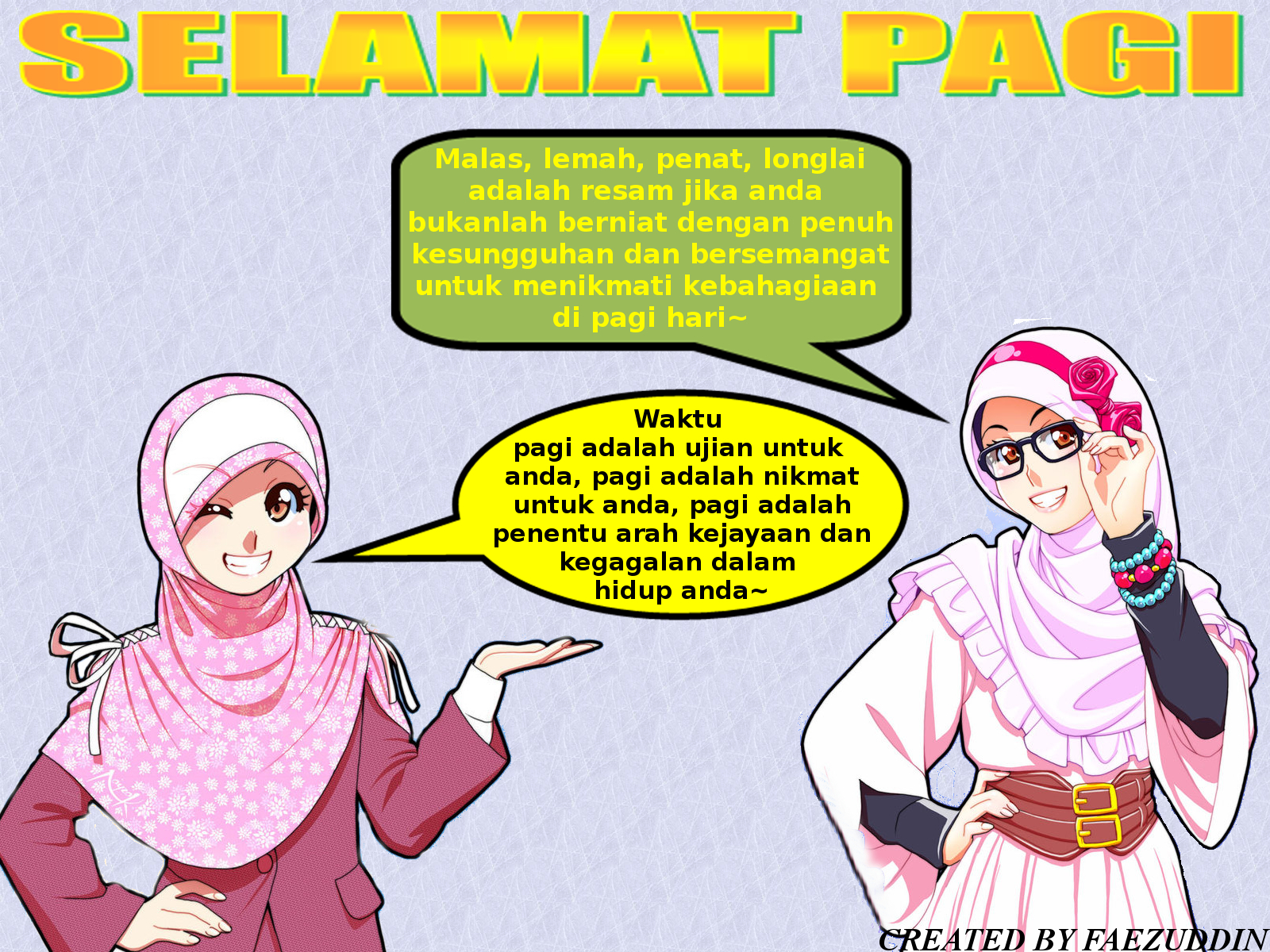 Faez blogspot: Selamat pagi