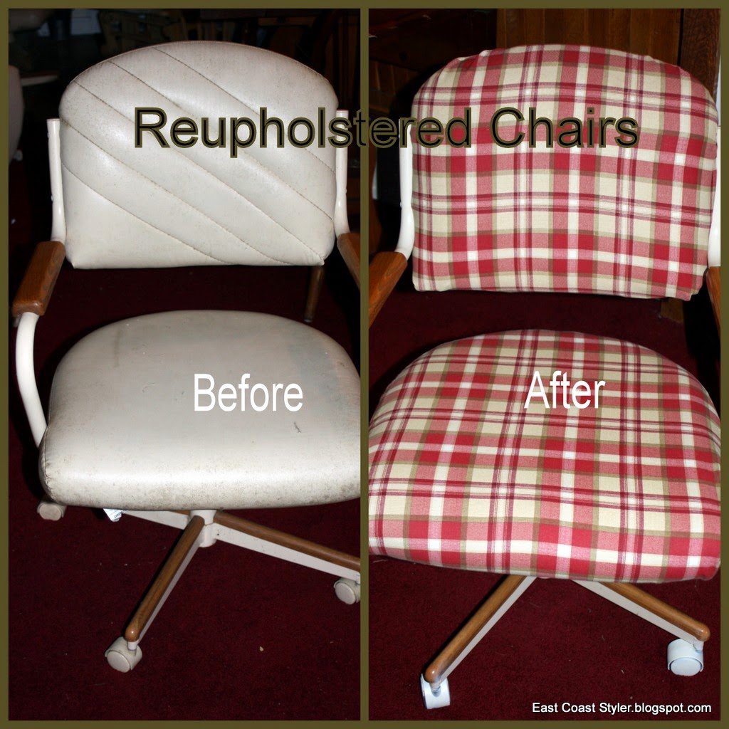 East Coast Styler Reupholsted Old Kitchen Chairs DIY