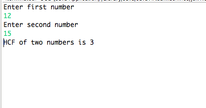 Programming Tutorials: Java Program to Find HCF of Two Numbers using ...