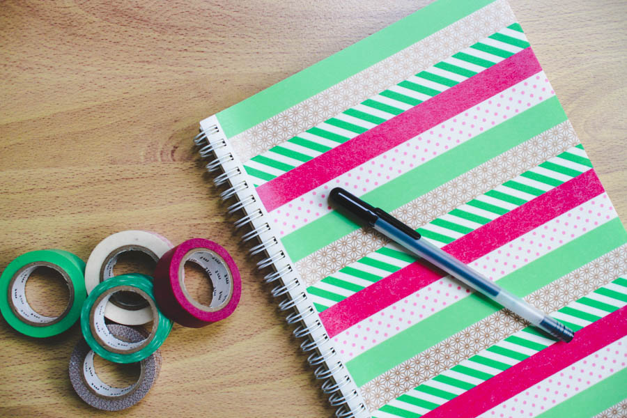 ink + adventure DIY washi tape notebook