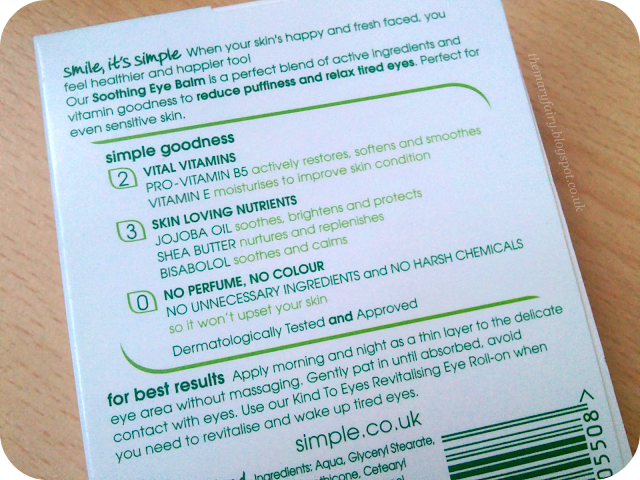 Simple Kind to Eyes Soothing Eye Balm Review