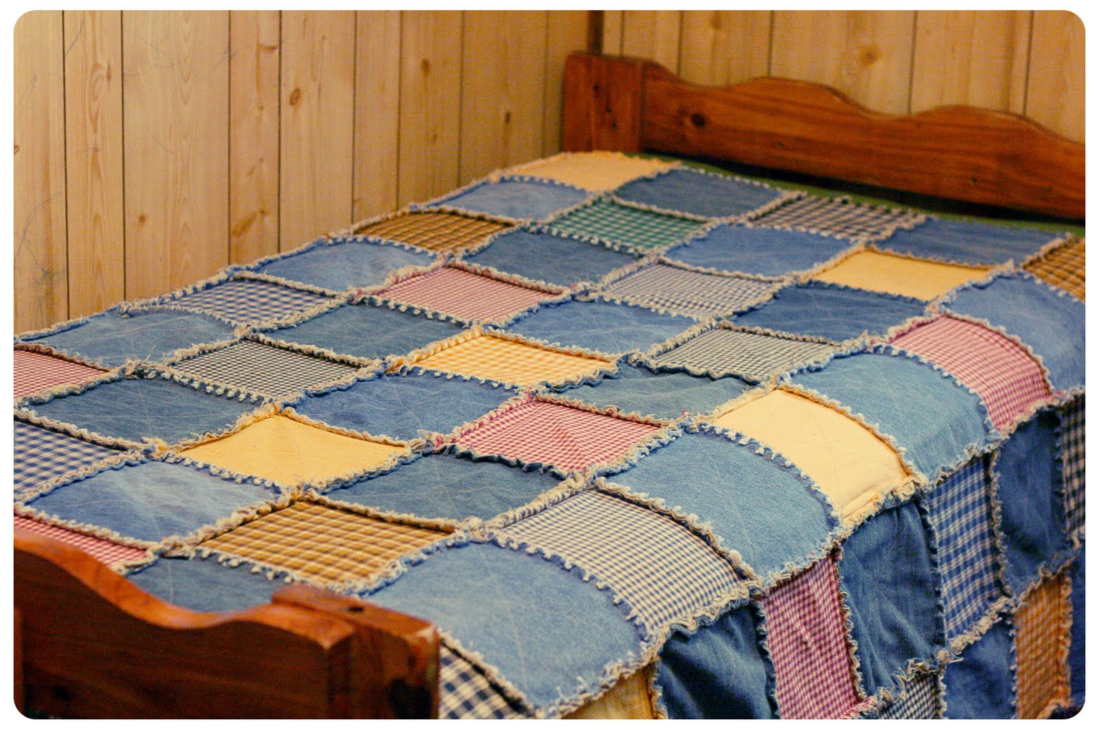 Denim and Homespun Rag Quilt Tutorial Part 6 Bull Rock Barn and Home