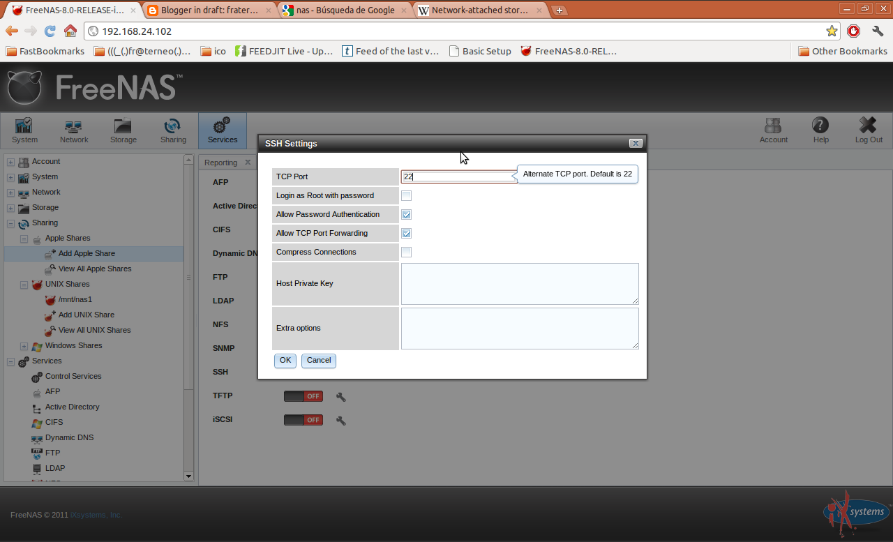 fraterneo GNU/Linux: Configurando un NAS sencillo con FreeNAS