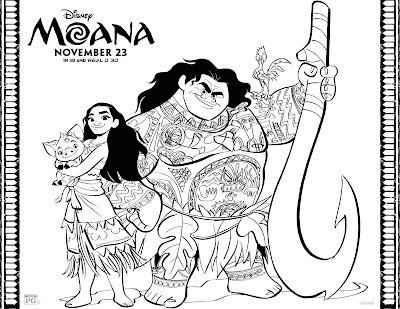 Desenhos de Moana, princesa Disney para colorir, pintar, imprimir! Desenhos de Moana e Maui