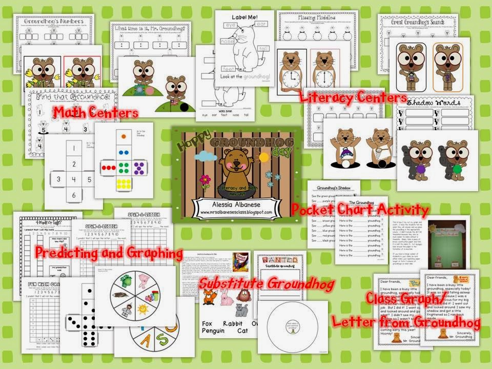 http://www.teacherspayteachers.com/Product/Happy-Groundhog-Day-A-Literacy-and-Math-Mini-Unit-495274