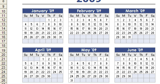 All Templates 12 Month Calendar Template