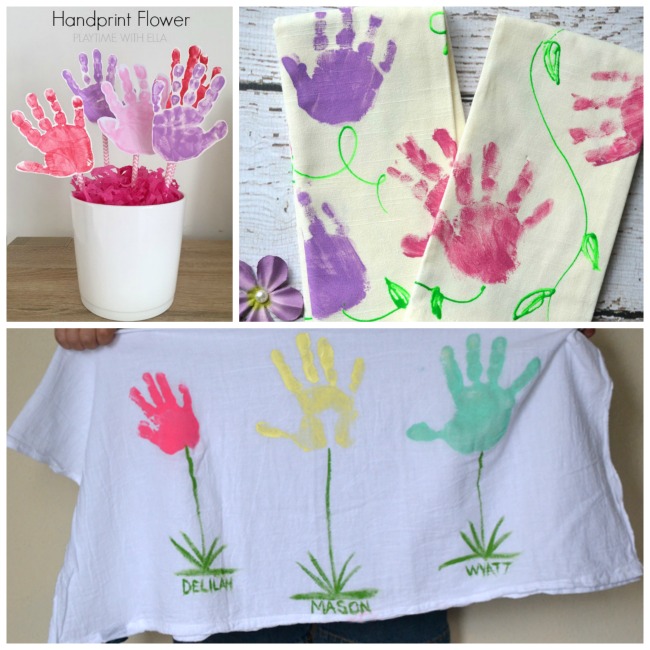 Hand Print Flower Crafts | Growing A Jeweled Rose