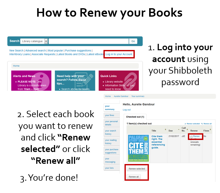 Information Skills all you need to know How to renew your books