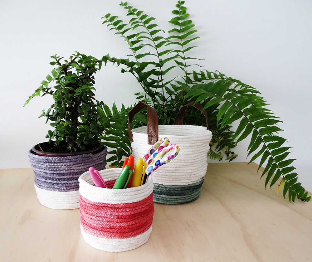 How to make rope basket using a glue gun Ohoh deco